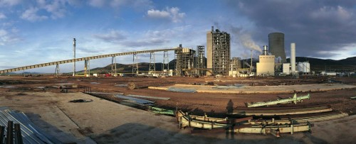 Photographie industrielle panoramique. Photo panoramique du chantier de construction de la centrale électrique de Puertollano en Espagne. | Philippe DUREUIL Photographie